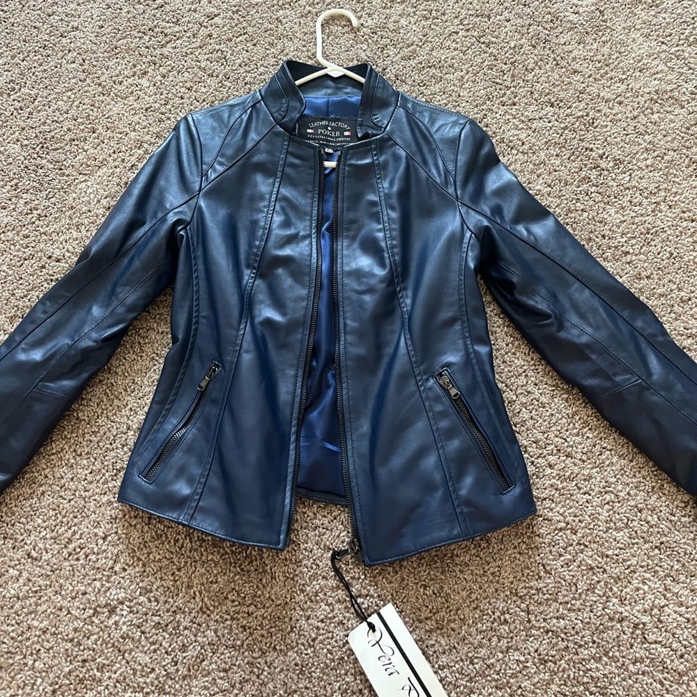 Vera Pelle Genuine Leather Jacket XS (Made in Italy)